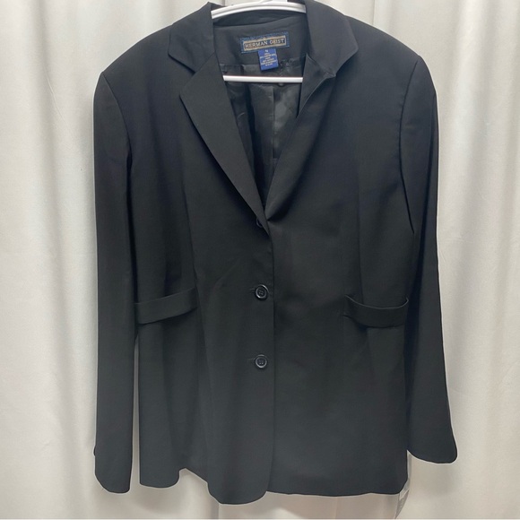 Herman Geist blazer women's size 14 black vintage wool new with tags - Picture 2 of 7